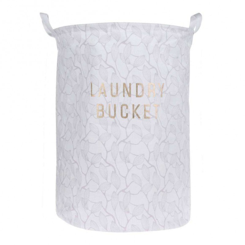Leaves Foldable Waterproof Canvas Storage Basket Toys Laundry Barrel (A)