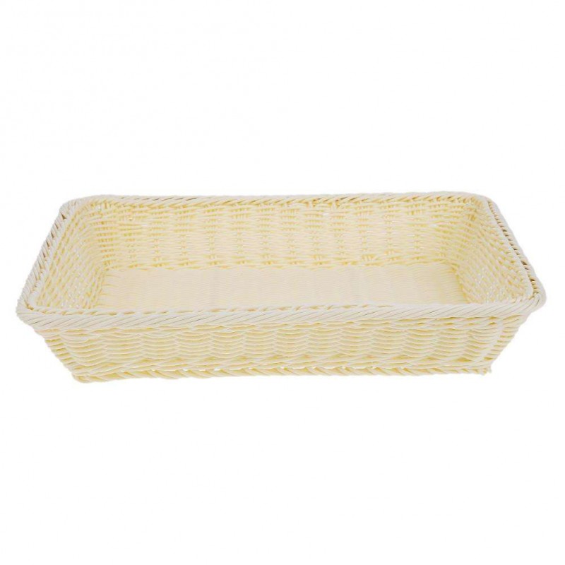 Square Woven Wicker Basket Iron Frame Im...