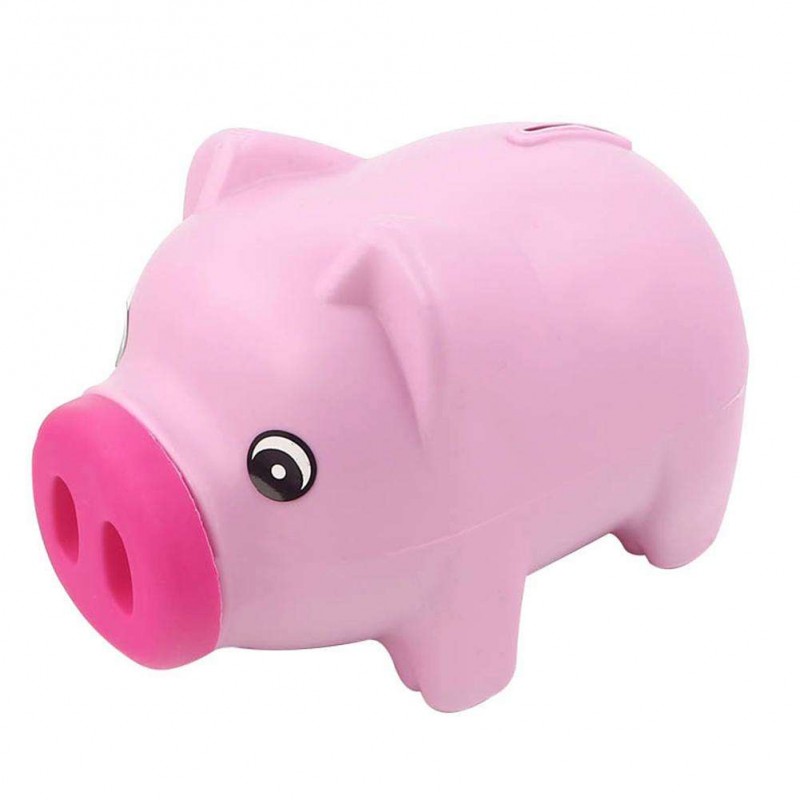 Cartoon Pig Plastic Piggy Bank Coin Mone...